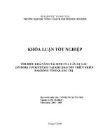 TÌM HIỂU KHẢ NĂNG TÁI SINH CỦA CÂY GỤ LAU (SINDORA TONKINENSIS) TẠI KHU BẢO TỒN THIÊN NHIÊN ĐAKRÔNG TỈNH QUẢNG TRỊ
