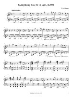 Sheet piano  Symphony no 40 in Gm k550 1st mvt(2)  W. A. Mozart