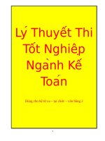 LÝ THUYẾT  THI TỐT NGHIỆP NGÀNH KẾ TOÁN