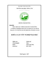 Thực hiện quy trình chăm sóc nuôi dưỡng và phòng trị bệnh cho lợn nái sinh sản tại trang trại Hà Văn Trường, huyện Hiệp Hòa  tỉnh Bắc Giang (Khóa luận tốt nghiệp)