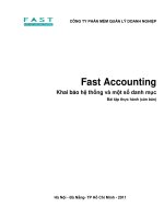 Bài tập thực hành Fast Accouting  Thực hành khai báo các danh mục điện tử FA 10 2 BTTH 000