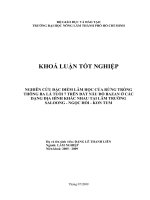 NGHIÊN CỨU ĐẶC ĐIỂM LÂM HỌC CỦA RỪNG TRỒNG THÔNG BA LÁ TUỔI 7 TRÊN ĐẤT NÂU ĐỎ BAZAN Ở CÁC DẠNG ĐỊA HÌNH KHÁC NHAU TẠI LÂM TRƯỜNG SALOONG  NGỌC HỒI  KON TUM