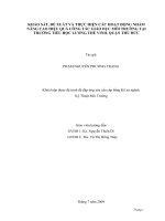 KHẢO SÁT, ĐỀ XUẤT VÀ THỰC HIỆN CÁC HOẠT ĐỘNG NHẰM NÂNG CAO HIỆU QUẢ CÔNG TÁC GIÁO DỤC MÔI TRƯỜNG TẠI TRƯỜNG TIỂU HỌC LƯƠNG THẾ VINH, QUẬN THỦ ĐỨC