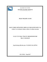 Hoàn thiện kênh phân phối sản phẩm phân bón tại công ty cổ phần tổng công ty sông gianh