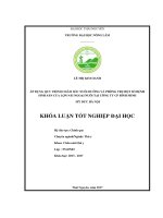 Áp dụng quy trình chăm sóc, nuôi dưỡng và phòng và trị bệnh sinh sản của lợn nái ngoại nuôi tại công ty cổ phần Bình Minh Mỹ Đức  Hà Nội (Khóa luận tốt nghiệp)