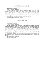 DIỄN VĂN KHAI MẠC ĐẠI HỘI