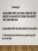 Bài giảng triết học chương 6 quan điểm triết học mác lênin về con người và vấn đề xây dựng con người việt nam hiện nay