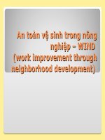 An toàn vệ sinh lao động trong nông nghiệp