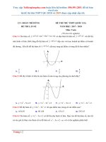 Đề thi thử THPT QG môn toán học   năm 2018   GV đoàn trí dũng  lần 2   file word có lời giải chi tiết 