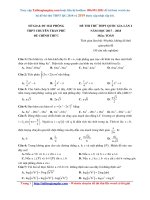 Đề thi thử THPTQG năm 2018   môn toán   THPT chuyên trần phú   hải phòng   lần 2   file word có lời giải chi tiết 