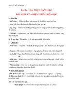 Giáo án Hóa học 8 bài 14: Bài thực hành 3 Dấu hiệu của hiện tượng và phản ứng hóa học