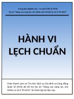 Tài liệu hành vi lệch chuẩn dự án “nâng cao năng lực cho nhân viên văn hóa cơ sở ở tp HCM”