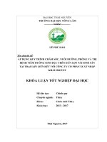 Áp dụng quy trình chăm sóc, nuôi dưỡng, phòng và trị bệnh viêm đường sinh dục trên đàn lợn nái sinh sản tại trại lợn liên kết với Công ty cổ phần xuất nhập khẩu Biovet (Khóa luận tốt nghiệp)