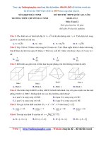Đề thi thử THPTQG năm 2018   môn toán   THPT chuyên bắc ninh – bắc ninh   lần 2   file word có lời giải chi tiết 
