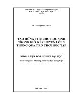 Tạo hứng thú cho học sinh trong giờ kể chuyện lớp 5 thông qua trò chơi học tập