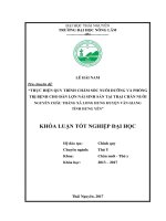 Thực hiện quy trình chăm sóc nuôi dưỡng và phòng trị bệnh cho đàn lợn nái sinh sản tại trại chăn nuôi Nguyễn Châu Thắng, xã Long Hưng  huyện Văn Giang  tỉnh Hưng Yên (Khóa luận tốt nghiệp)