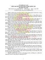 BỘ CÂU HỎI ÔN THI CÔNG CHỨC TỈNH QUẢNG TRỊ MÔN TIN HỌC NĂM 2018