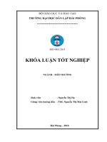 Đánh giá hiện trạng sử dụng và quản lý các nguồn tài nguyên ven biển xã Đông Hưng, huyện Tiên Lãng Hải Phòng (Khóa luận tốt nghiệp)