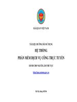Tài liệu hướng dẫn dịch vụ công trực tuyến 