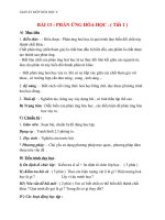 Giáo án Hóa học 8 bài 13: Phản ứng hóa học