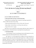 ĐỀ ÁN  “Vị trí việc làm của Trường Tiểu họcLong Hưng D