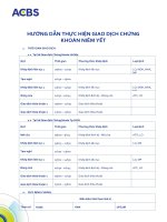 hướng dẫn thực hiện giao dịch chứng khoán niêm yết   ACBS 
