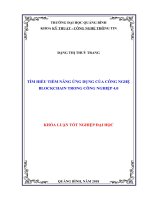 TÌM HIỂU TIỀM NĂNG ỨNG DỤNG CỦA CÔNG NGHỆ BLOCKCHAIN TRONG CÔNG NGHIỆP 4.0 (Khóa luận tốt nghiệp)
