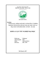 Áp dụng quy trình chăm sóc, nuôi dưỡng và phòng trị bệnh viêm đường hô hấp cho lợn thịt nuôi tại trại Chăn nuôi Bình Minh  Mỹ Đức  Hà Nội (Khóa luận tốt nghiệp)