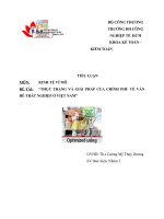 tiểu luận THỰC TRẠNG và GIẢI PHÁP của CHÍNH PHỦ về vấn đề THẤT NGHIỆP ở VIỆT NAM