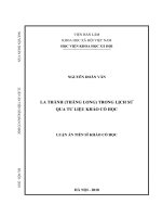 La thành (Thăng Long) trong lịch sử qua tư liệu khảo cổ học (Luận án tiến sĩ)