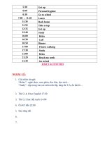 HOẠT ĐỘNG HÀNG NGÀY CÁ NHÂN