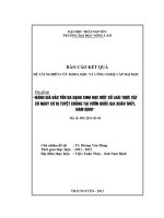 Đánh giá bảo tồn đa dạng sinh học một số loài thực vật có nguy cơ bị tuyệt chủng tại Vườn Quốc gia Xuân Thuỷ, Nam Định (NCKH)
