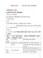 hệ thống kiến thức sinh 8 theo chủ đề