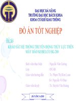 Khảo sát hệ thống truyền động thủy lực trên máy đào kobelco SK 200 