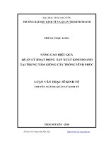 Nâng cao hiệu quả quản lý hoạt động sản xuất kinh doanh tại Trung tâm giống cây trồng Vĩnh Phúc (Luận văn thạc sĩ)