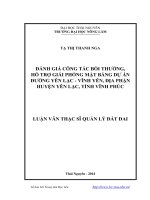 Đánh giá công tác bồi thường, hỗ trợ giải phóng mặt bằng dự án đường Yên Lạc  Vĩnh Yên, địa phận huyện Yên Lạc, tỉnh Vĩnh Phúc (Luận văn thạc sĩ)