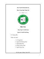 Báo cáo thực tập cơ sở dữ liệu đề tài quản lí nhà hàng