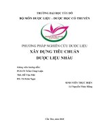 Khóa luận chuyên đề xây dựng tiêu chuẩn, Dược liệu Nhàu