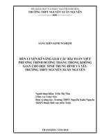 skkn rèn luyện kĩ năng giải các bài toán viết phương trình đường thẳng trong không gian cho học sinh trung bình và yếu trường THPT nguyễn xuân nguyên 