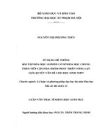 Luận văn Thiết kế và sử dụng hệ thống bài tập theo hướng tiếp cận pisa nhằm phát triển năng lực giải quyết vấn đề cho học sinh