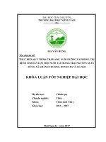 Thực hiện quy trình chăm sóc, nuôi dưỡng và phòng, trị bệnh cho đàn lợn thịt tại trang trại Nguyễn Xuân Dũng, xã Khánh Thượng  huyện BaVì  Hà Nội (Khóa luận tốt nghiệp)