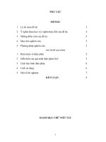 Đề tài bình điện phân nước