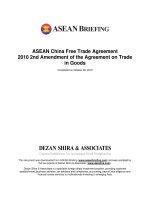 ASEAN china FTA 2010 2nd amendment of the agreement on trade in goods