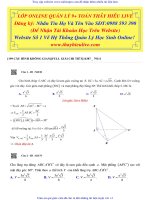 BÀI TẬP DIỆT TRIỆT ĐỂ HÌNH HỌC KHÔNG GIAN LỚP 12 CÓ KÈM ĐÁP ÁN CHI TIẾT
