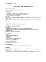 Giáo án Hóa học 10 bài 33: Axit sunfuric và Muối Sunfat