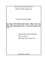 skkn dạy học theo định hướng phát triển năng lực học sinh qua bài đường thẳng vuông góc với mặt phẳng (hình học 11 – chương trình nâng cao 
