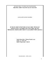skkn sử dụng một số kĩ thuật dạy học tích cực nhằm nâng cao hiệu quả dạy học quyền “bình đẳng trong hôn nhân và gia đình” môn GDCD 12 