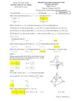 Đề KSCL đầu năm môn Toán 12