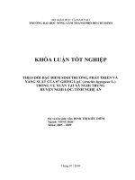 THEO DÕI ĐẶC ĐIỂM SINH TRƯỞNG, PHÁT TRIỂN VÀ NĂNG SUẤT CỦA 07 GIỐNG LẠC (Arachis hypogeae L.) TRỒNG VỤ XUÂN TẠI XÃ NGHI TRUNG HUYỆN NGHI LỘC, TỈNH NGHỆ AN