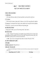 Giáo án Hóa học 8 bài 7: Bài thực hành 2 Sự lan tỏa của chất